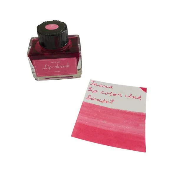 Taccia Lip Color Fountain Pen Ink Bundle 30 ML Glass Bottles Sunset Pale Rose - Picture 2 of 9